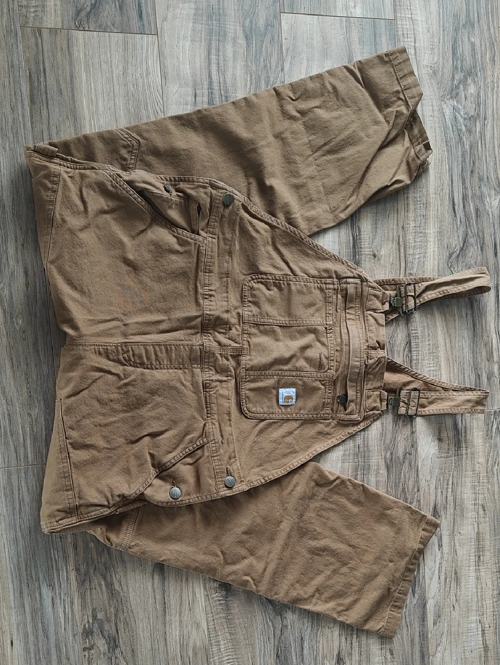 EUC Carhartt Women's Rugged Flex Loose Fit Canvas Bib Overalls - Picture 3 of 12